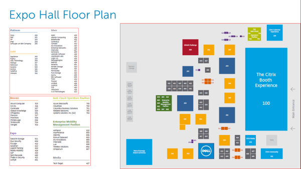 floor plan Dell booth 201